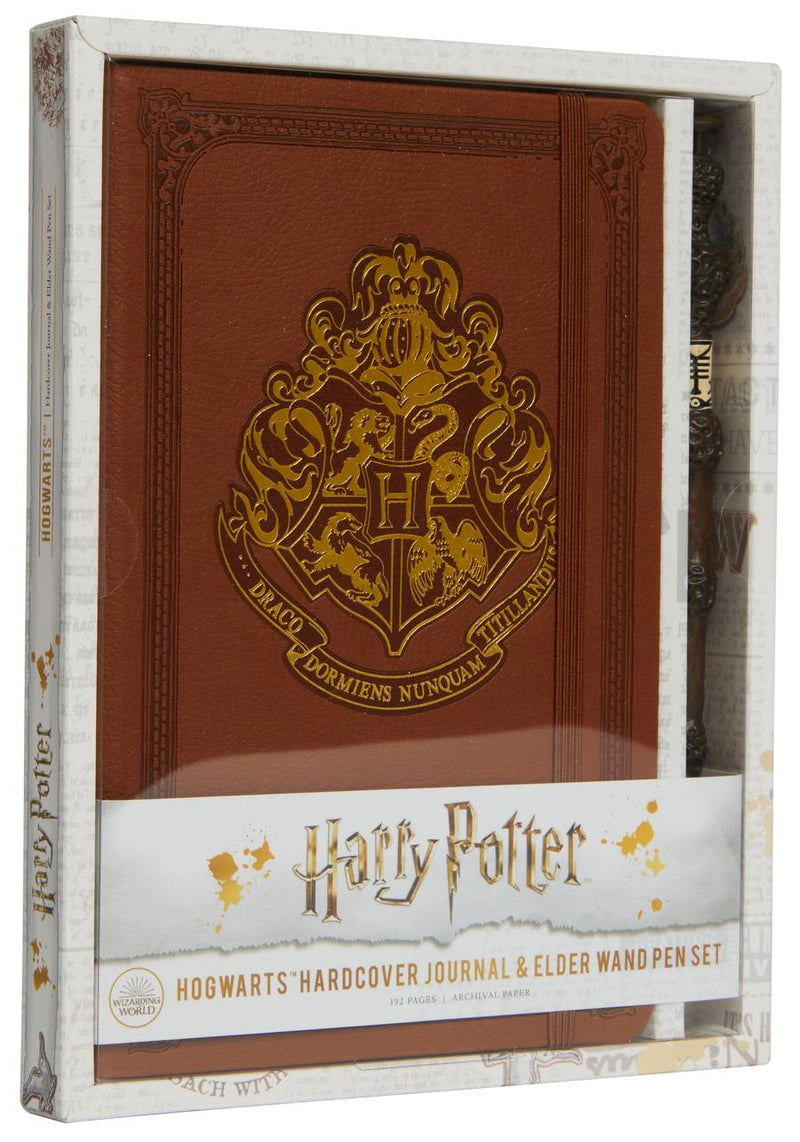 HARRY POTTER: HOGWARTS HARDCOVER JOURNAL AND ELDER WAND PEN SET-Film/ television/ radio and performing arts-買書書 BuyBookBook