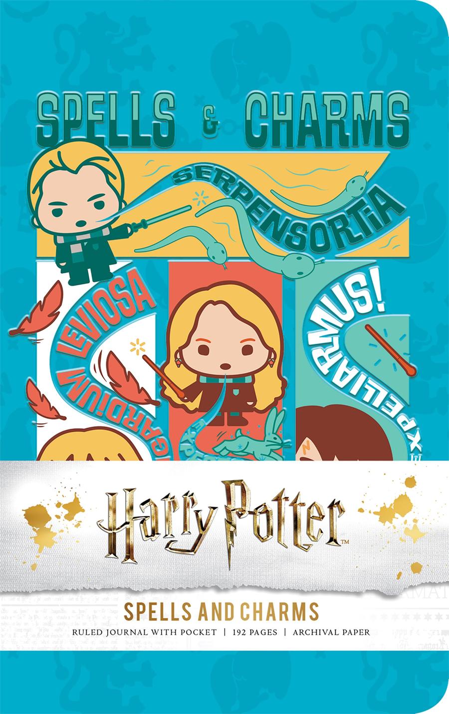 Harry Potter: Spells and Charms Ruled Pocket Journal-Film/ television/ radio and performing arts-買書書 BuyBookBook