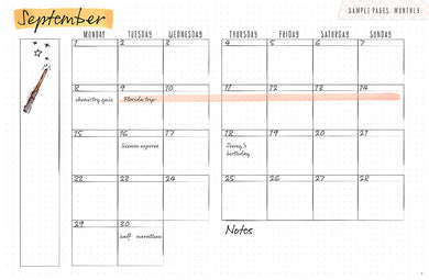 Harry Potter Dot Journal inside page 2