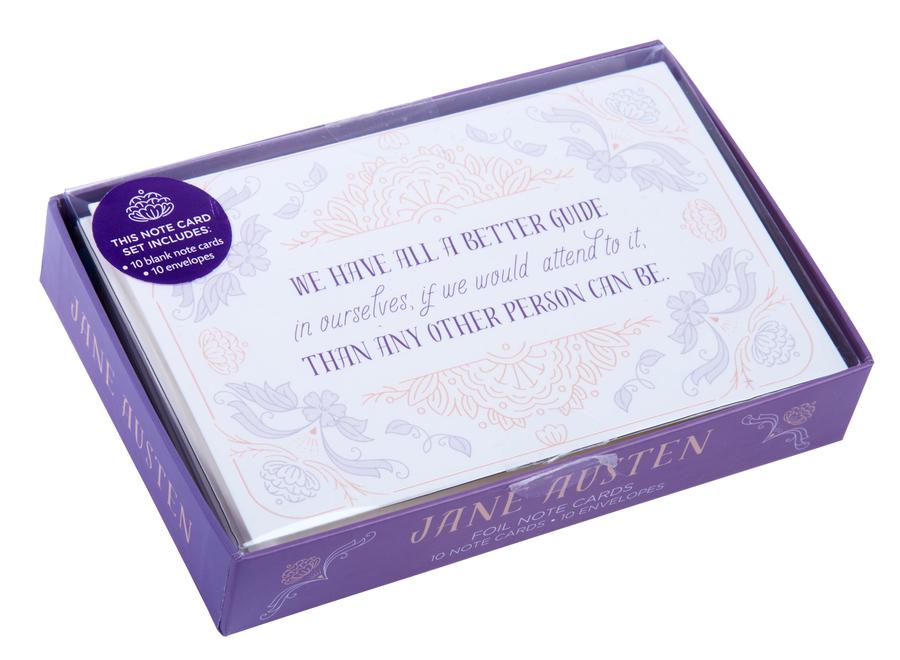 Jane Austen Foil Note Cards-Fiction: general and literary-買書書 BuyBookBook