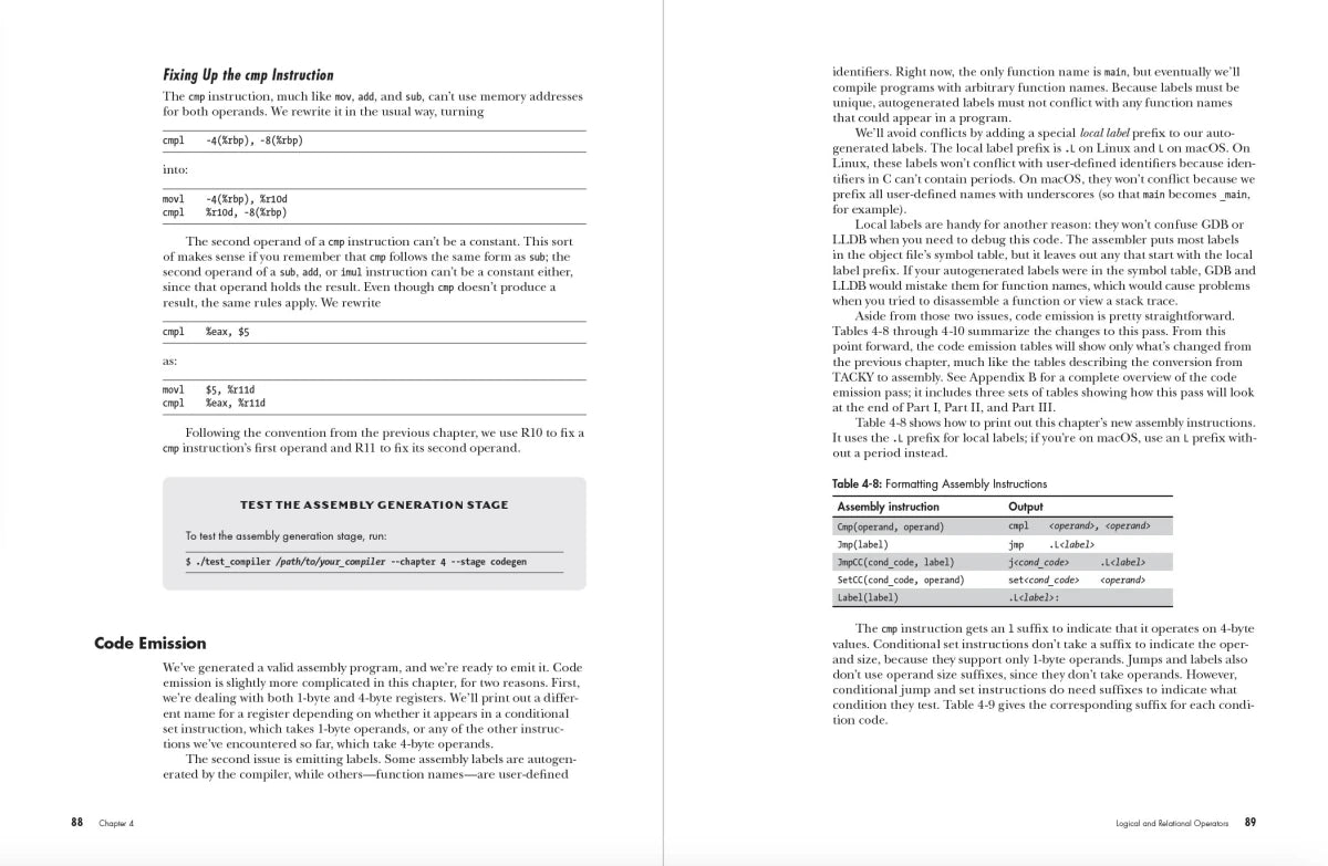 Writing a C Compiler US - Paperback / softback