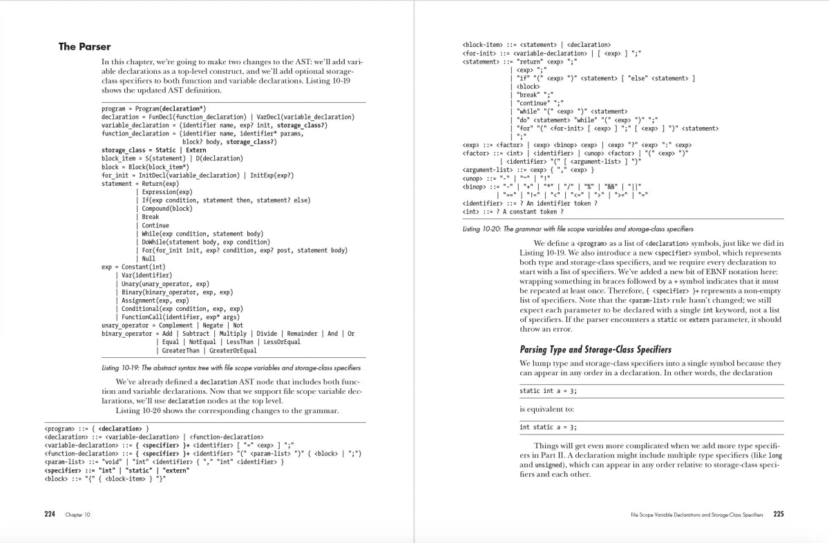 Writing a C Compiler US - Paperback / softback