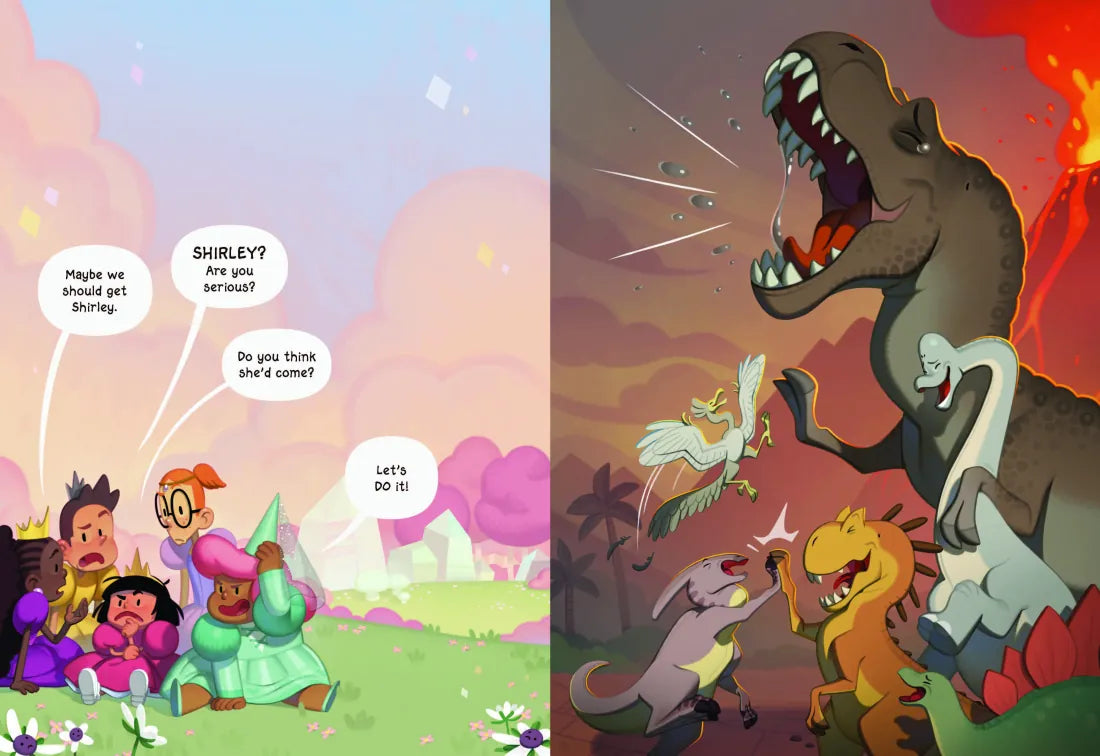 Princesses Versus Dinosaurs CA - Paperback / softback