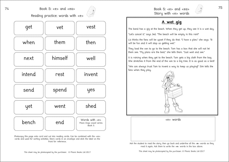 Phonic Books Moon Dogs Set 3 Vowel Spellings Activities US - Paperback / softback