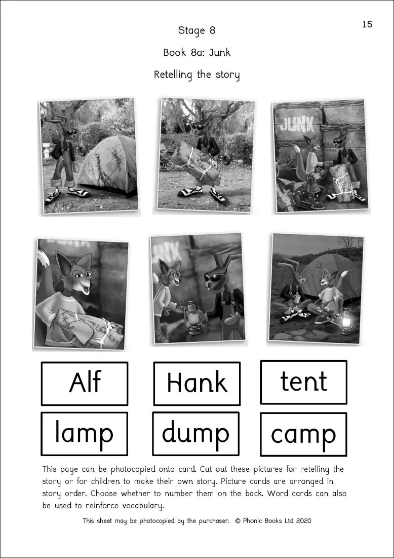 Phonic Books Dandelion Launchers Reading and Writing Activities for Stages 8-15 Junk (Consonant Blends and Consonant Teams) US - Paperback / softback