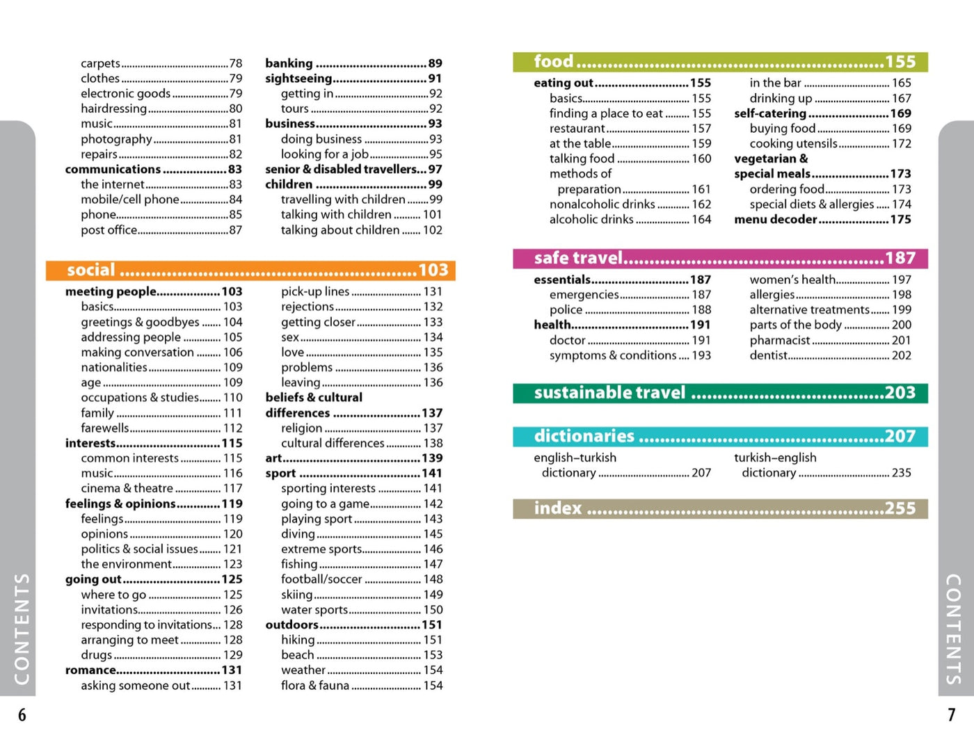 Lonely Planet Turkish Phrasebook & Dictionary inside page 2