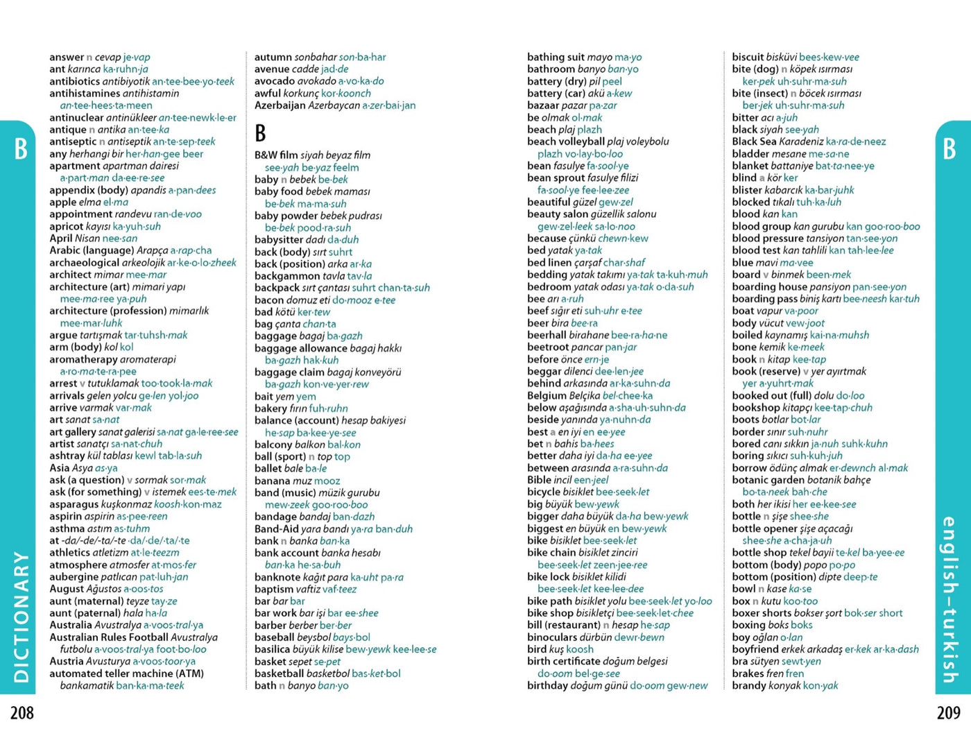 Lonely Planet Turkish Phrasebook & Dictionary inside page 6