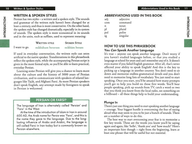Lonely Planet Farsi (Persian) Phrasebook & Dictionary inside page 4