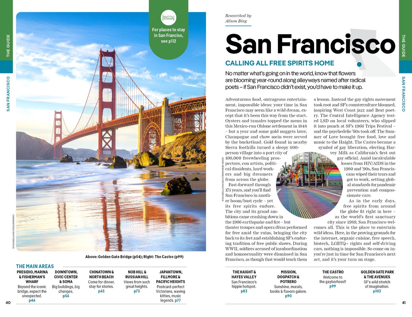 Lonely Planet San Francisco & Northern California inside page 9