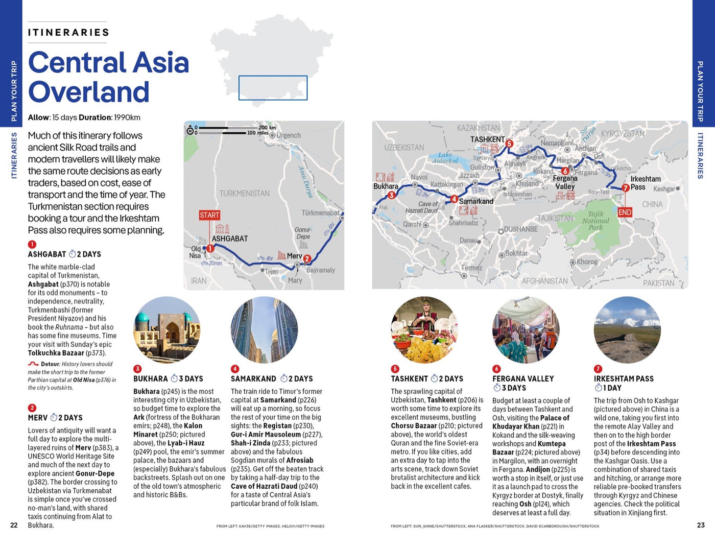 Lonely Planet Central Asia inside page 5