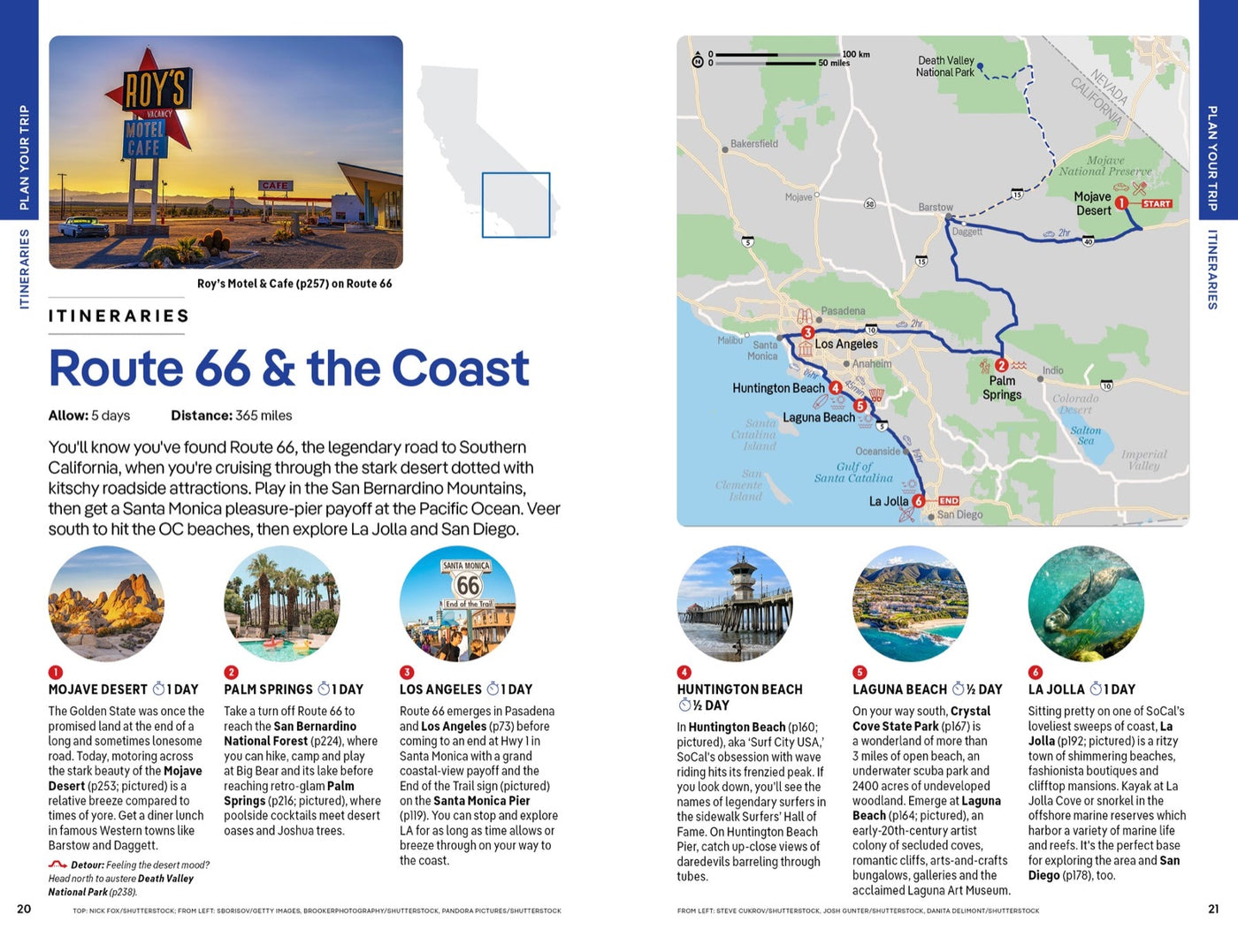 Lonely Planet Los Angeles & Southern California inside page 4