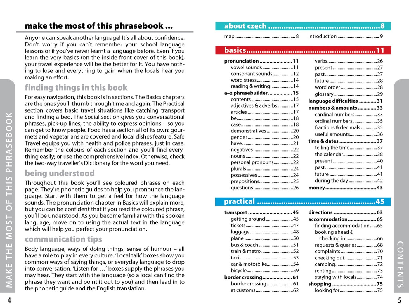 Lonely Planet Czech Phrasebook & Dictionary inside page 1