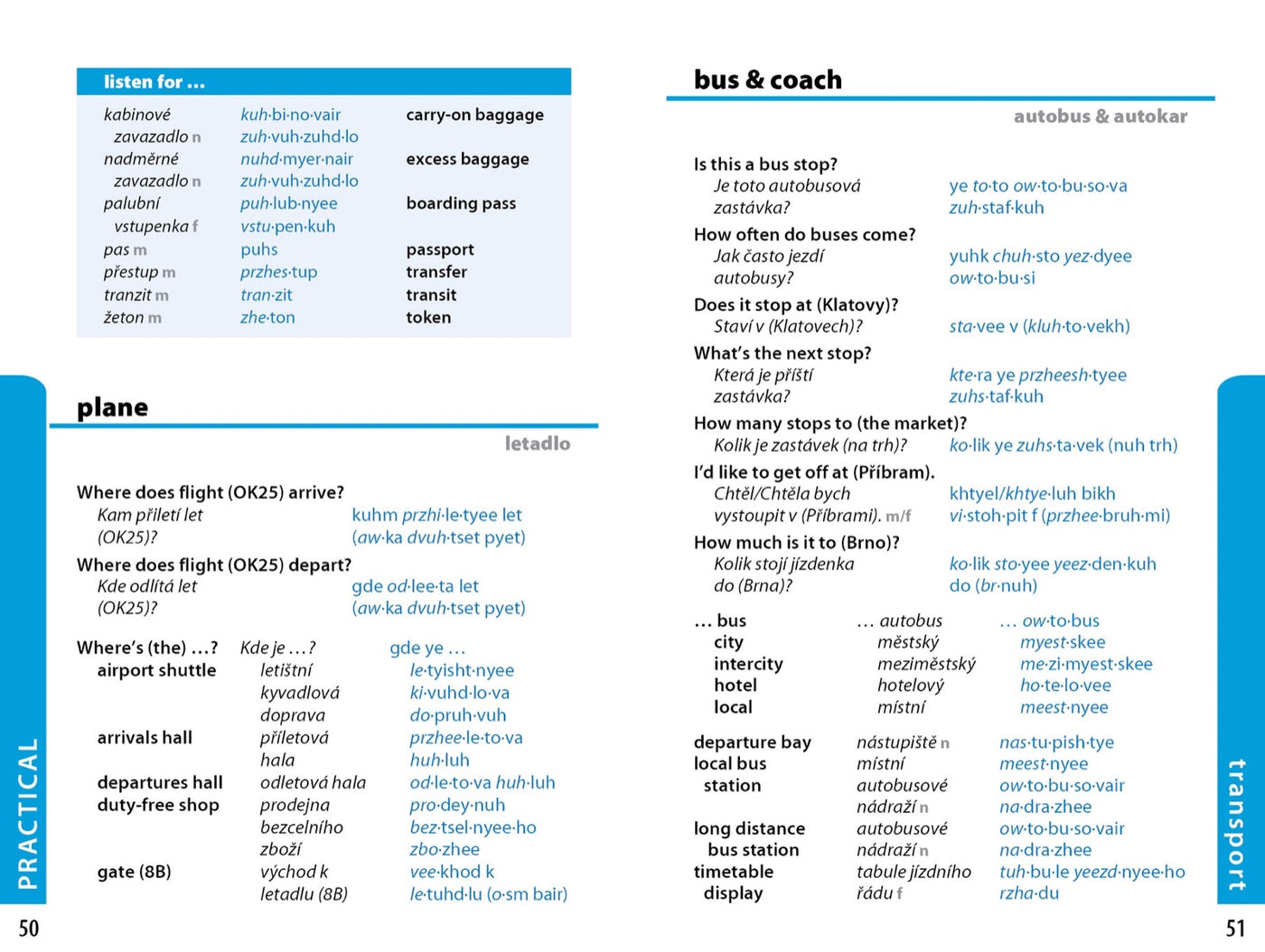 Lonely Planet Czech Phrasebook & Dictionary inside page 6