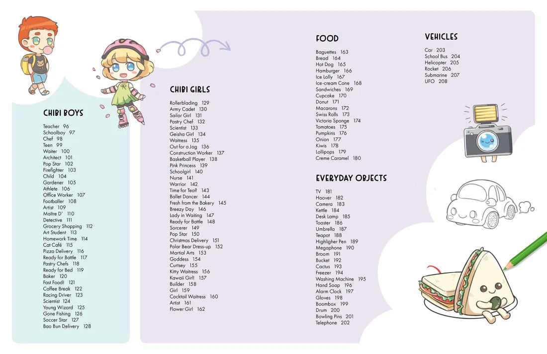 200 Cute Things to Draw US - Book