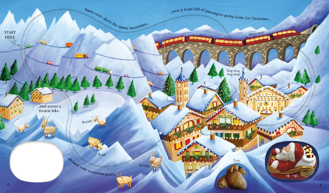 Wind-Up Santa's Sleigh GB - Board book