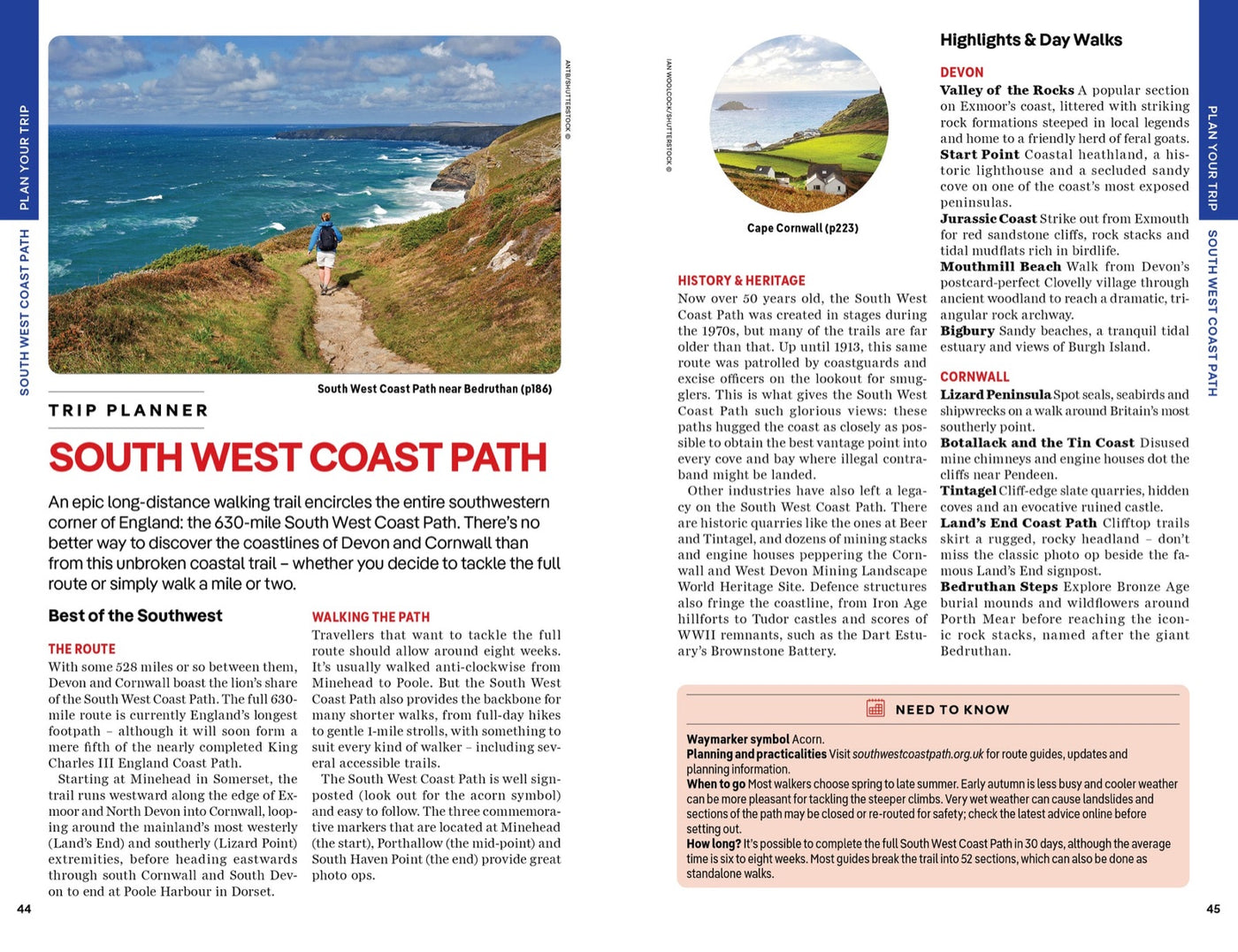 Lonely Planet Devon & Cornwall inside page 9