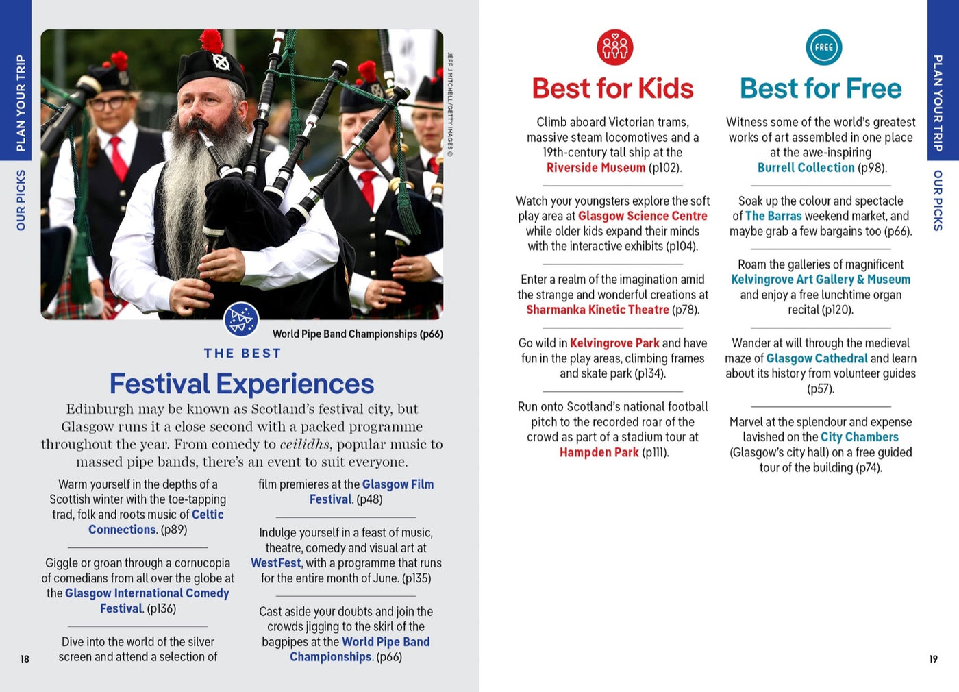 Lonely Planet Pocket Glasgow inside page 3