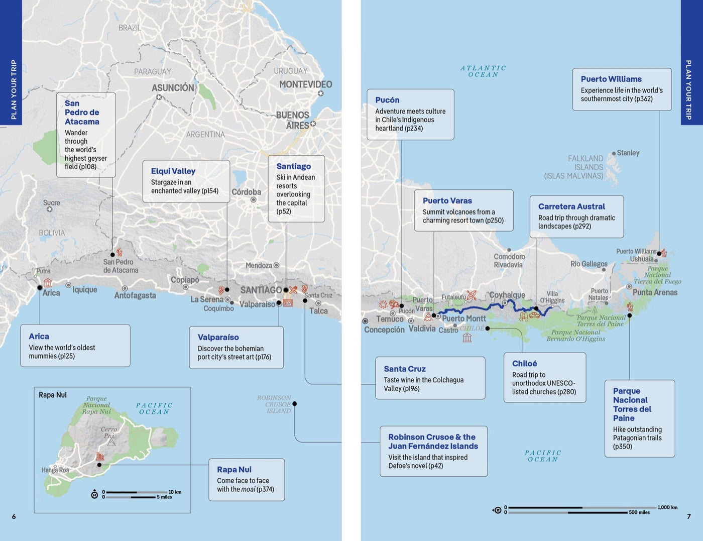 Lonely Planet Chile & Rapa Nui (Easter Island) inside page 3