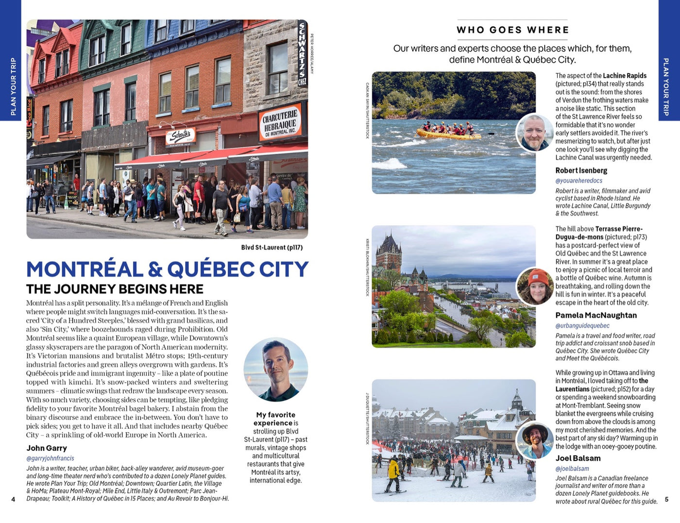 Lonely Planet Montreal & Quebec City inside page 1