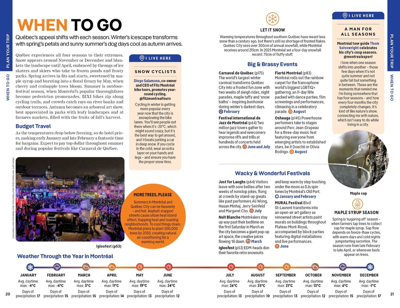 Lonely Planet Montreal & Quebec City inside page 4