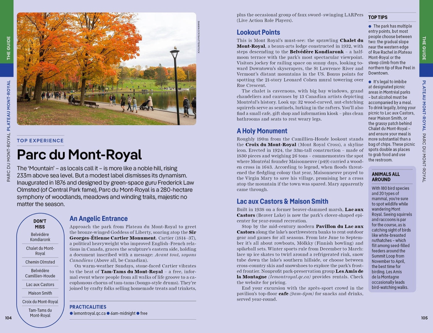 Lonely Planet Montreal & Quebec City inside page 10