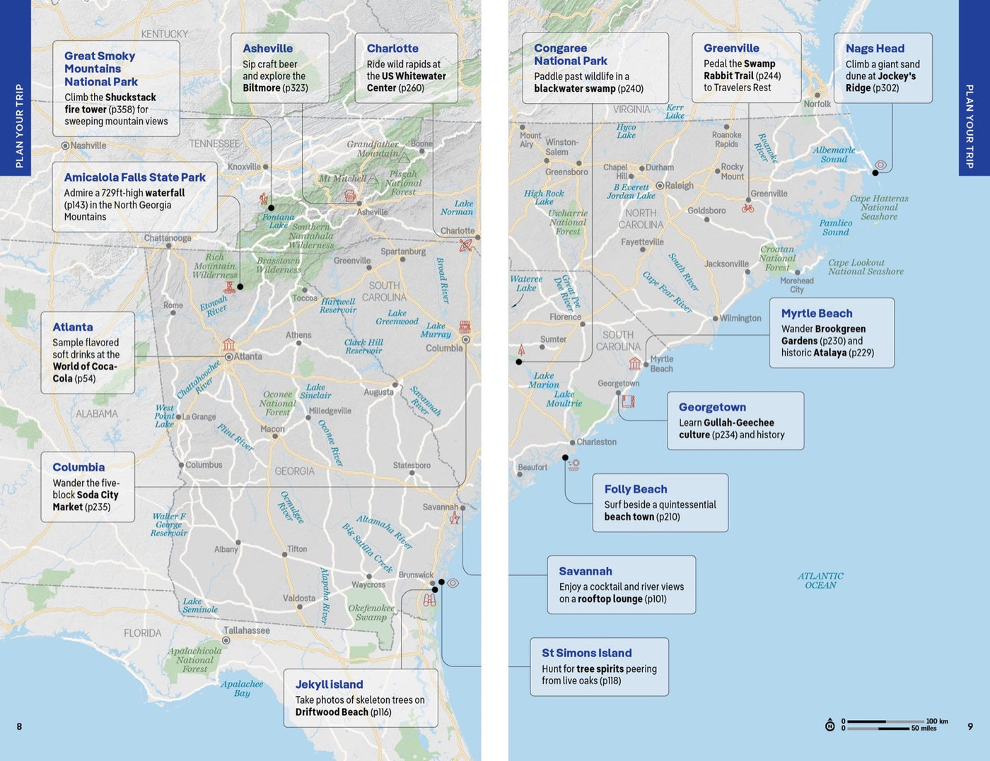 Lonely Planet Georgia & the Carolinas inside page 3