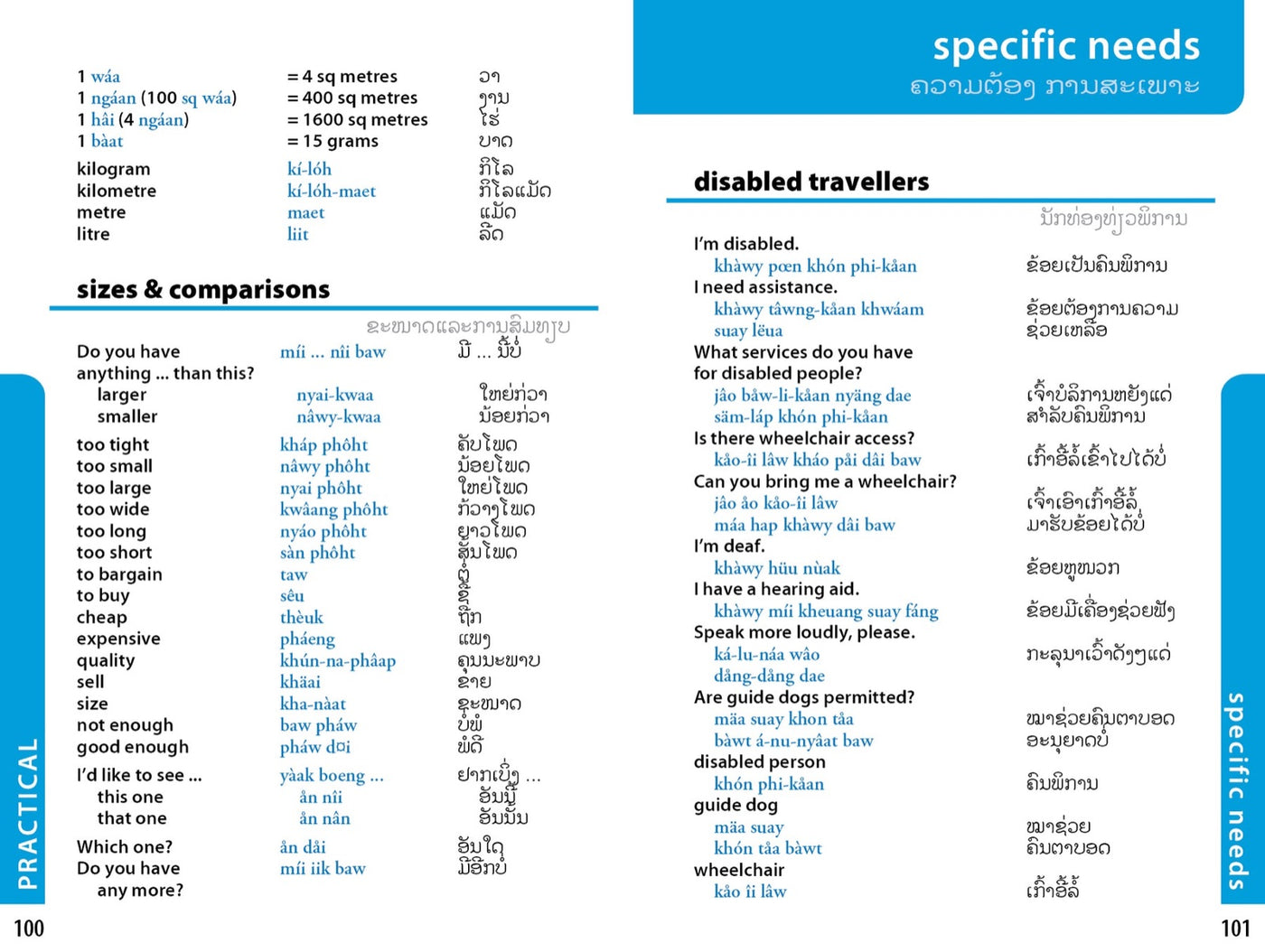 Lonely Planet Lao Phrasebook & Dictionary inside page 6