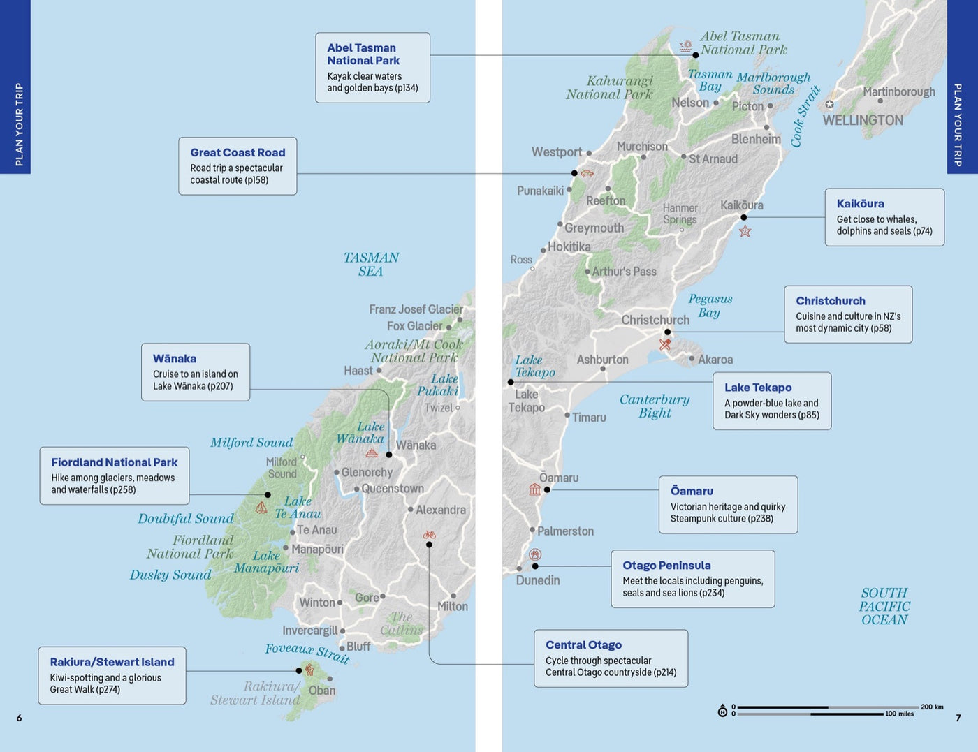 Lonely Planet New Zealand's South Island inside page 3