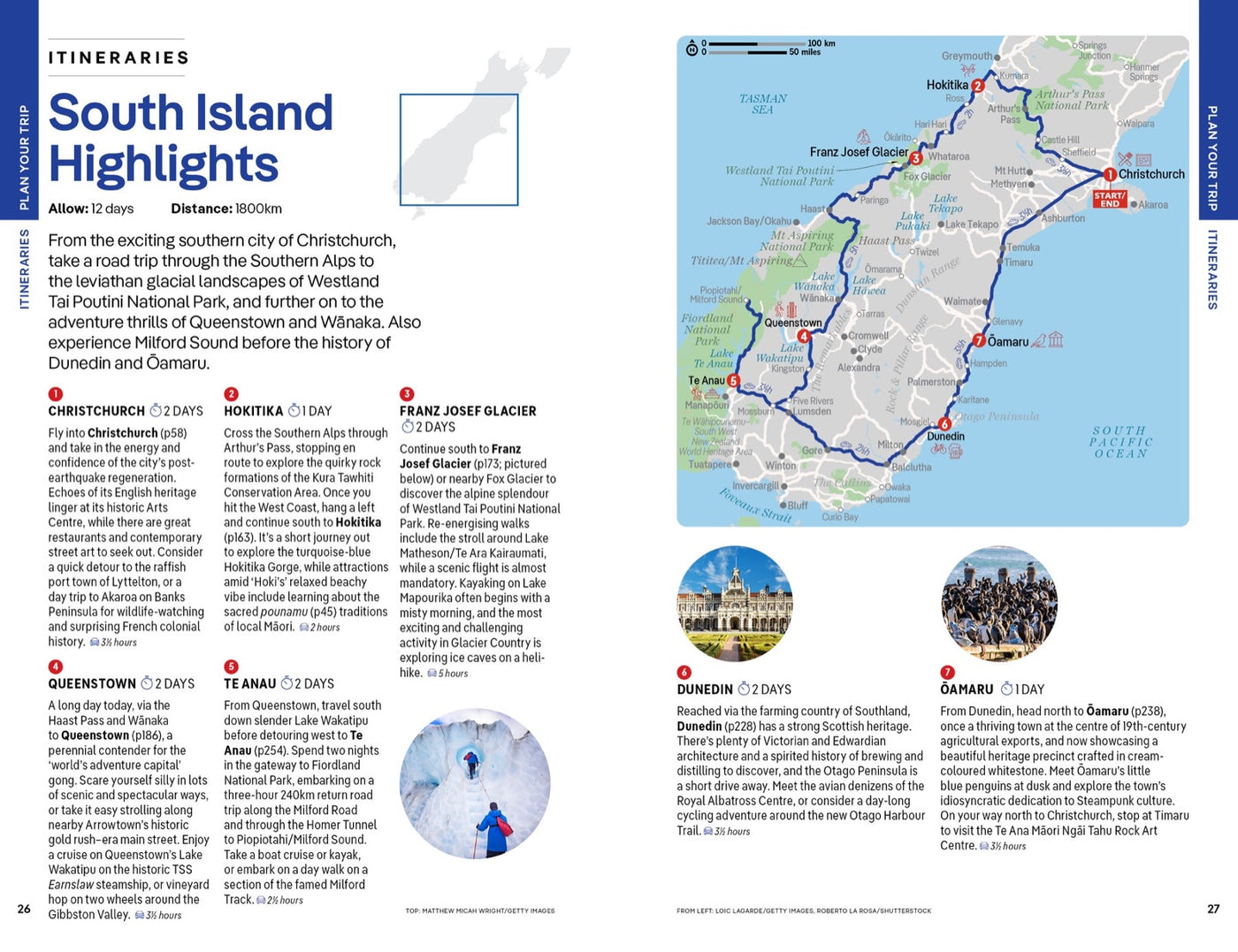 Lonely Planet New Zealand's South Island inside page 5