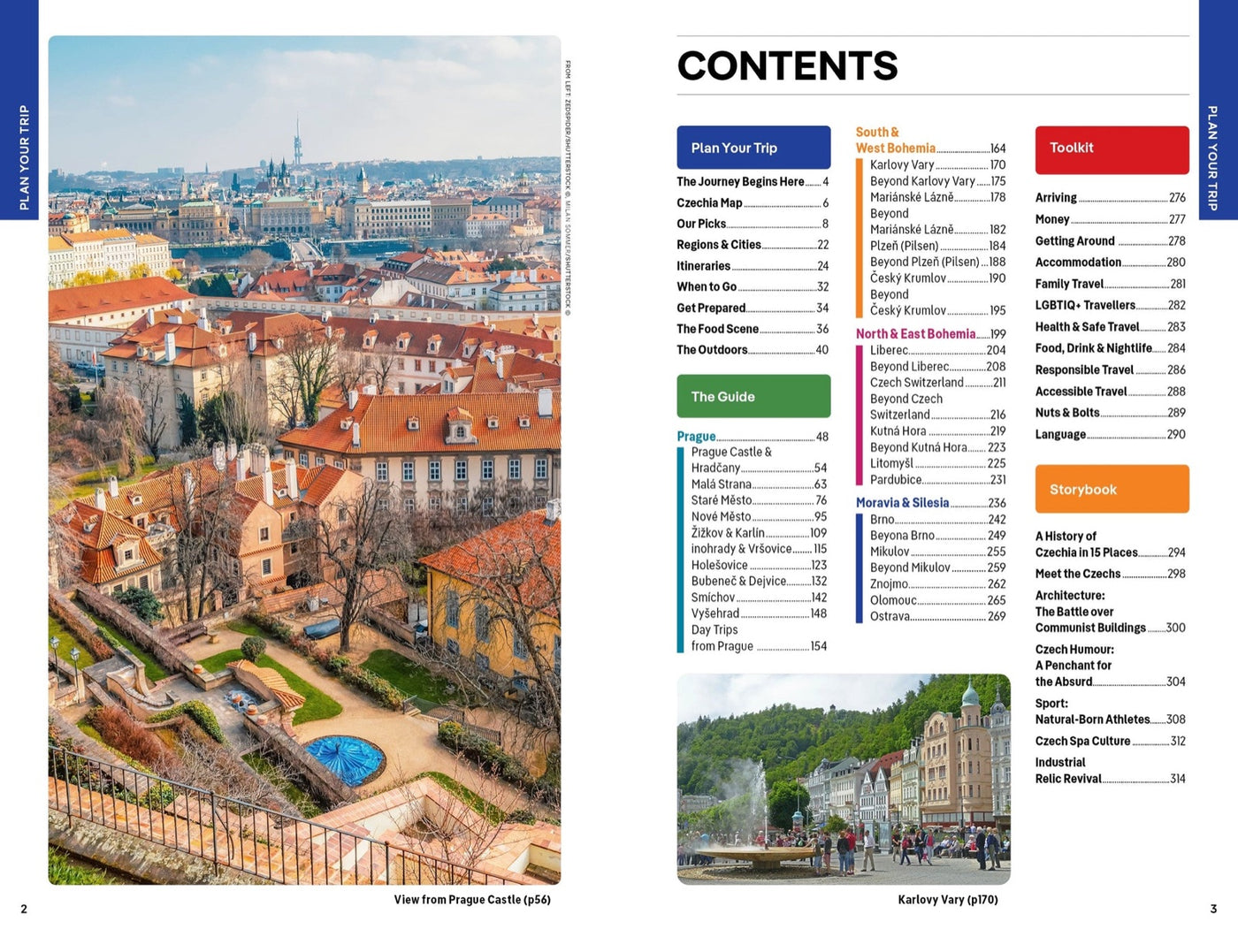 Lonely Planet Prague & Czechia inside page 1