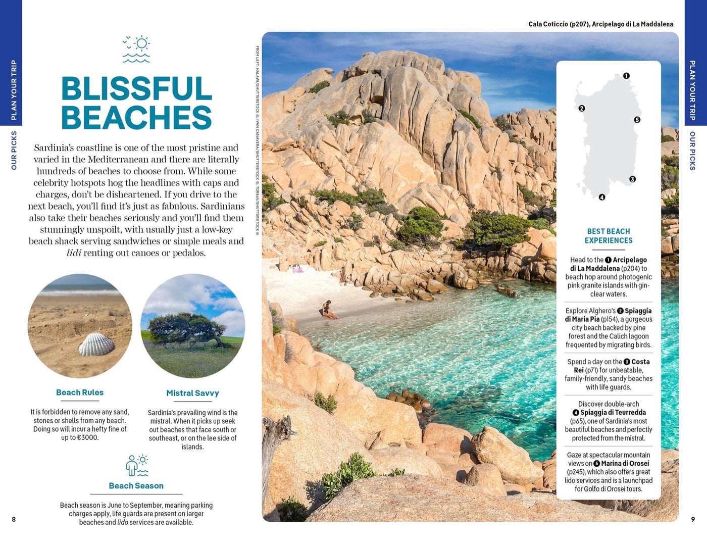Lonely Planet Sardinia inside page 4