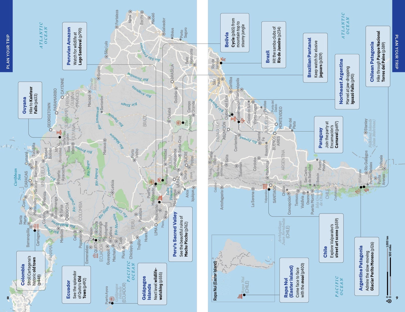 Lonely Planet South America inside page 3
