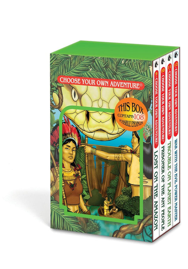 Choose Your Own Adventure 4-Book Boxed Set #3 (Lost On The Amazon , Prisoner Of The Ant People, Trouble On Planet Earth, War With The Evil Power Master)-Children’s / Teenage fiction: Science fiction-買書書 BuyBookBook