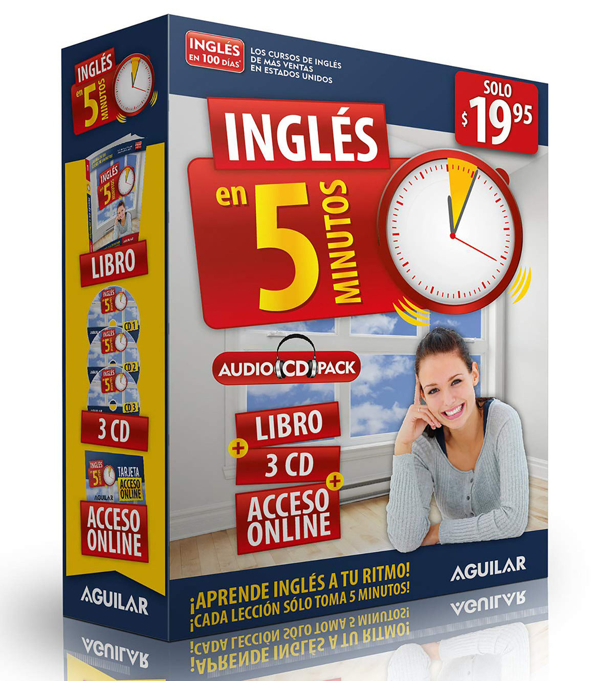 Inglés en 100 días - Inglés en 5 minutos: Aprende inglés a tu ritmo cada lección sólo toma 5 minutos / English in 5 Minutes cover (ISBN 9781945540004)