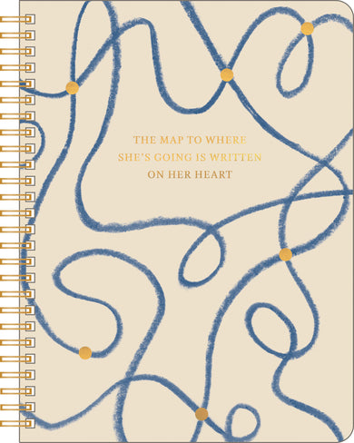 Spiral Notebook: The Map To Where She's Going Is Written on Her Heart.