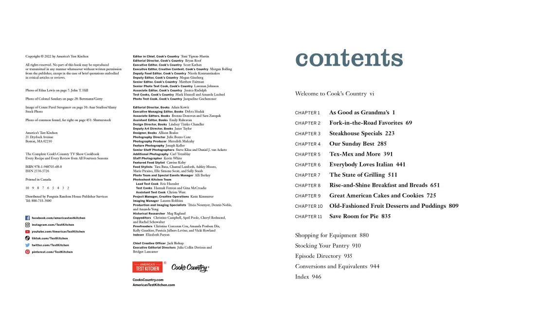The Complete Cook’s Country TV Show Cookbook 15th Anniversary Edition Includes Season 15 Recipes US - Paperback / softback