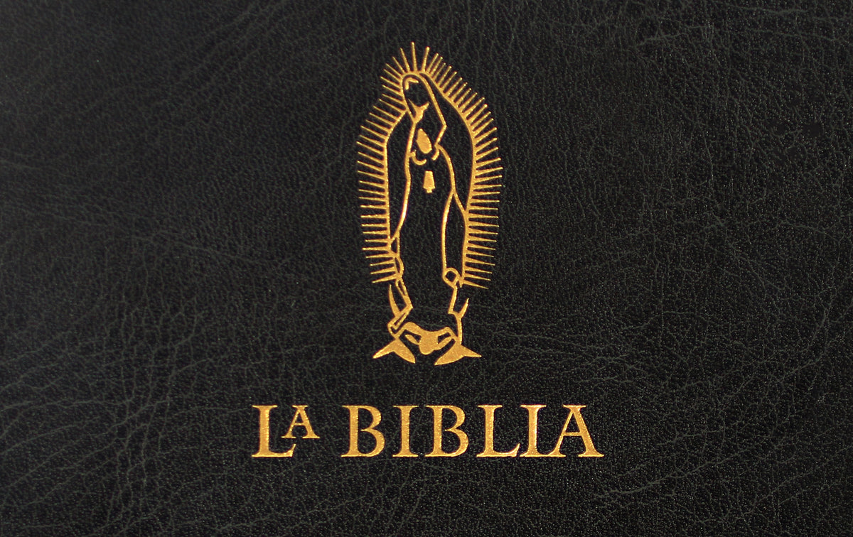La Biblia Católica: Tamaño grande, Edición letra grande piel negra, con Virgen de Guadalupe / Catholic Leather Bible. Large Size, Large Print, Color Black interior 4 (ISBN 9781949061901)