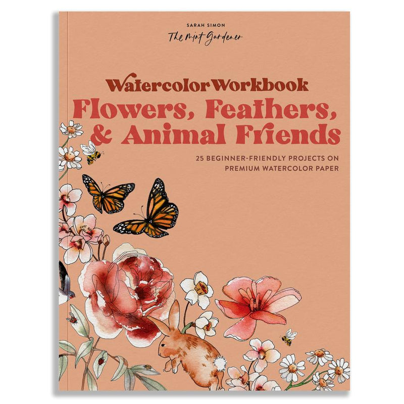 Watercolor Workbook: Flowers, Feathers, and Animal Friends-Art: general-買書書 BuyBookBook