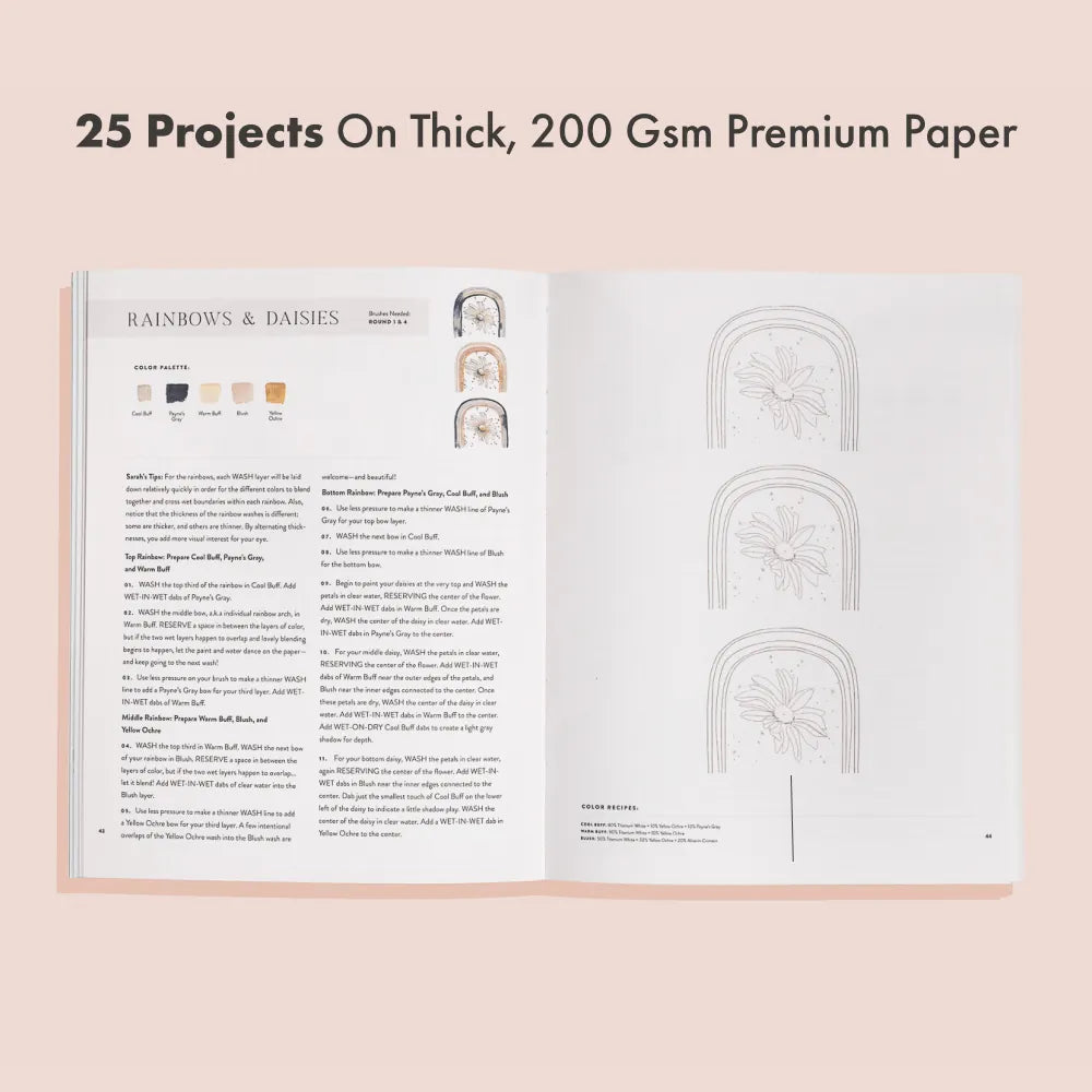 Watercolor Workbook: Flowers, Feathers, and Animal Friends US - Paperback / softback