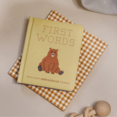 First Words with Cute Embroidered Friends US - Board book