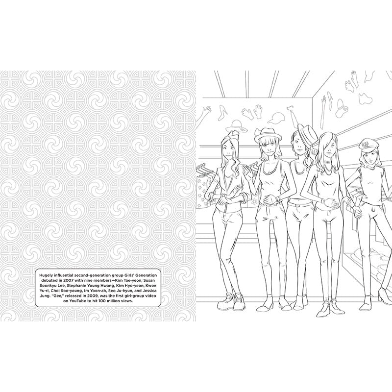 I Love K-pop Coloring and Activity Book inside page 5