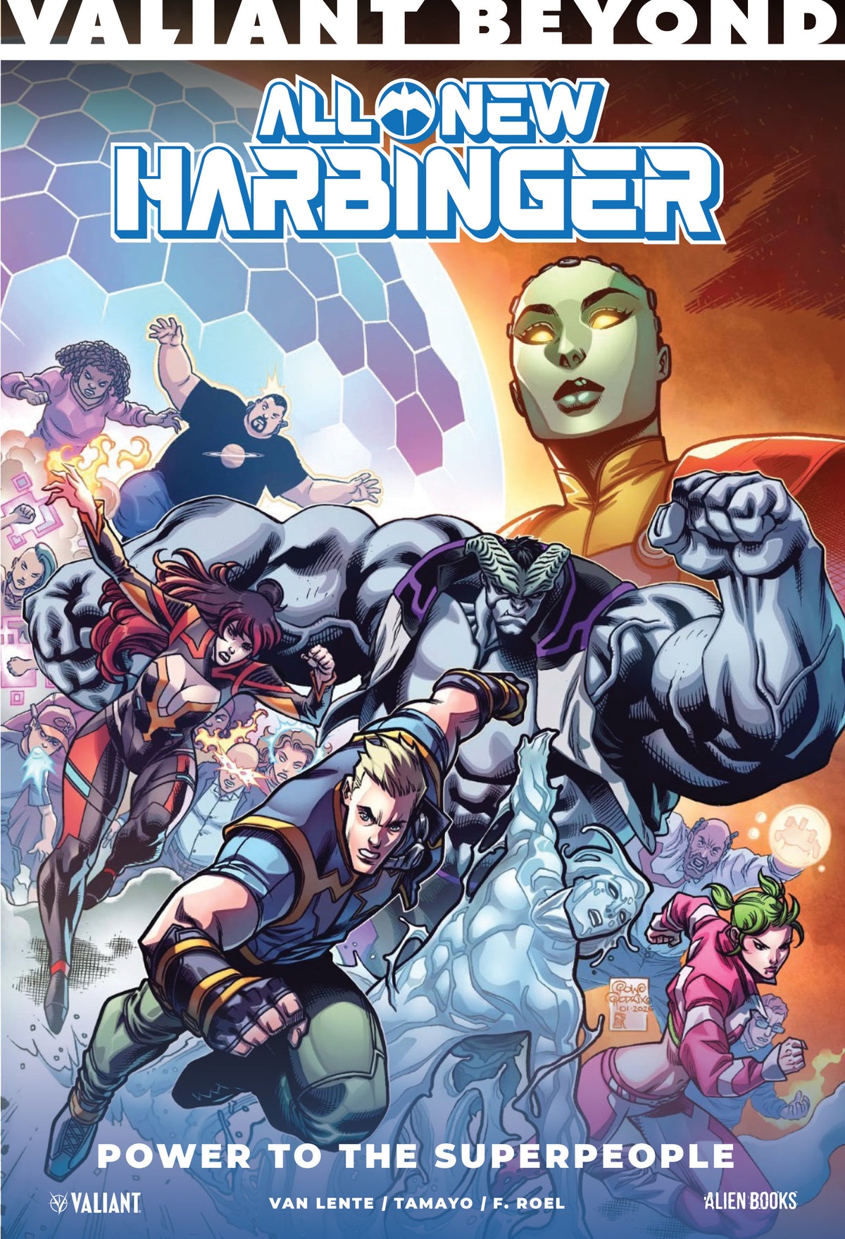 Valiant Beyond: All-New Harbinger: Power to the Superpeople cover (ISBN 9781962201728)
