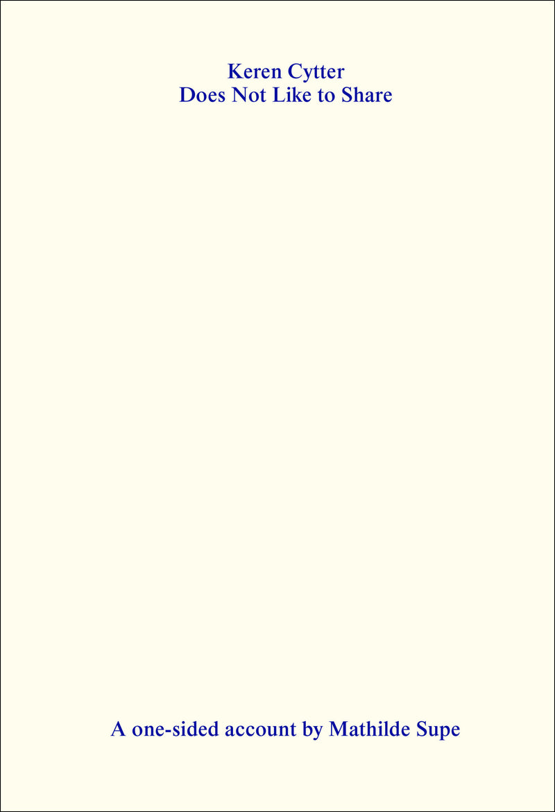 Keren Cytter Does Not Like to Share-Art: general-買書書 BuyBookBook