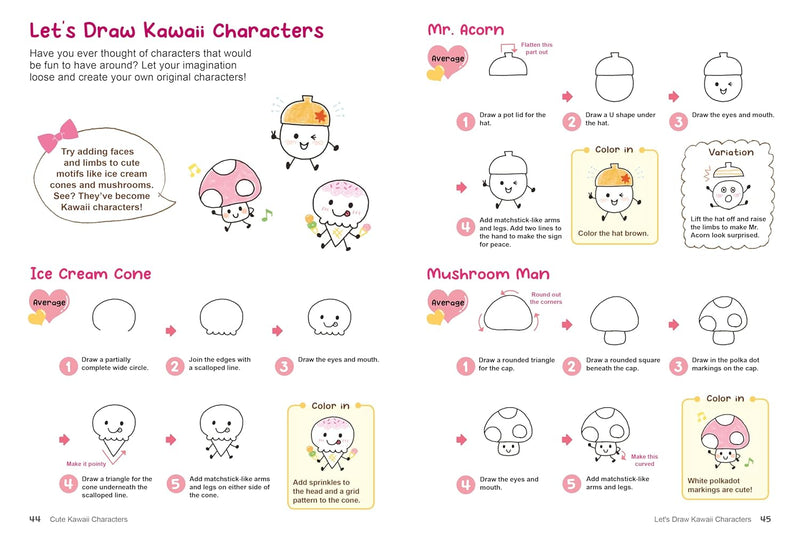 Kawaii Doodles: Supercute Drawings in Four Easy Steps (Yuu)-Children’s / Teenage general interest: Hobbies/ quizzes/ toys and games-買書書 BuyBookBook