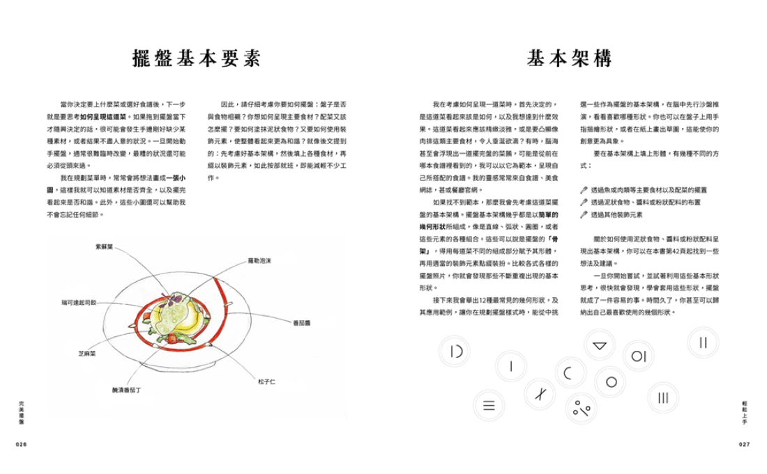 完美擺盤：163種裝飾手法、55道料理、725張步驟圖解，布局設計×色味搭配×菜單規劃，輕鬆營造Fine Dining精緻感 平裝書 Paperback
