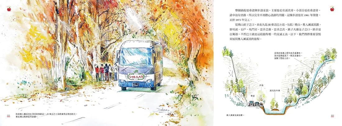 日本絕景繪旅行：東北青森、山形、岩手＆北海道登別、洞爺湖 平裝書 Paperback