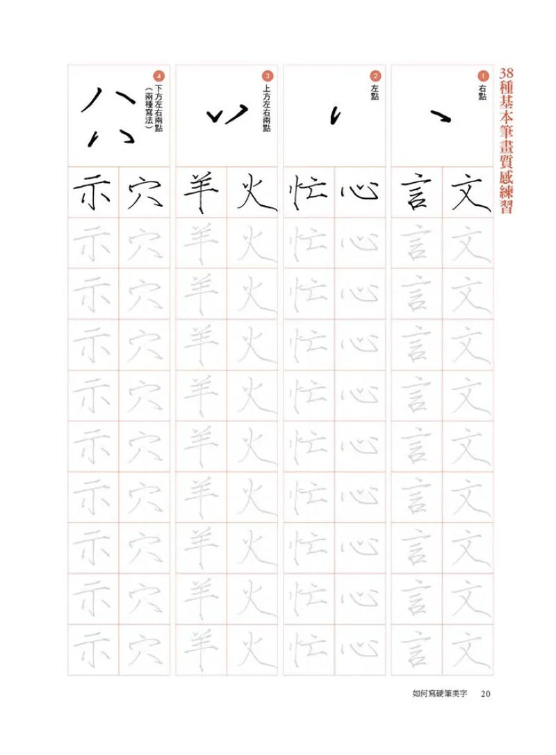 如何寫硬筆美字：38種基本筆畫、60組部件結構系統性練字，200種部件位置、1000字美感顯著升級！ 平裝書 Paperback