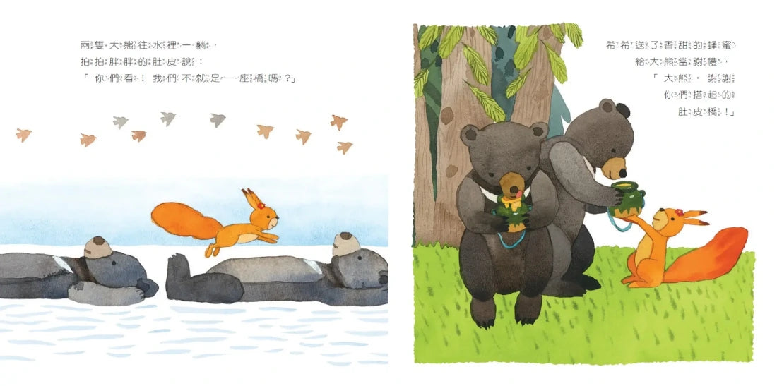 兩隻松鼠一座橋 精裝書 Hardback