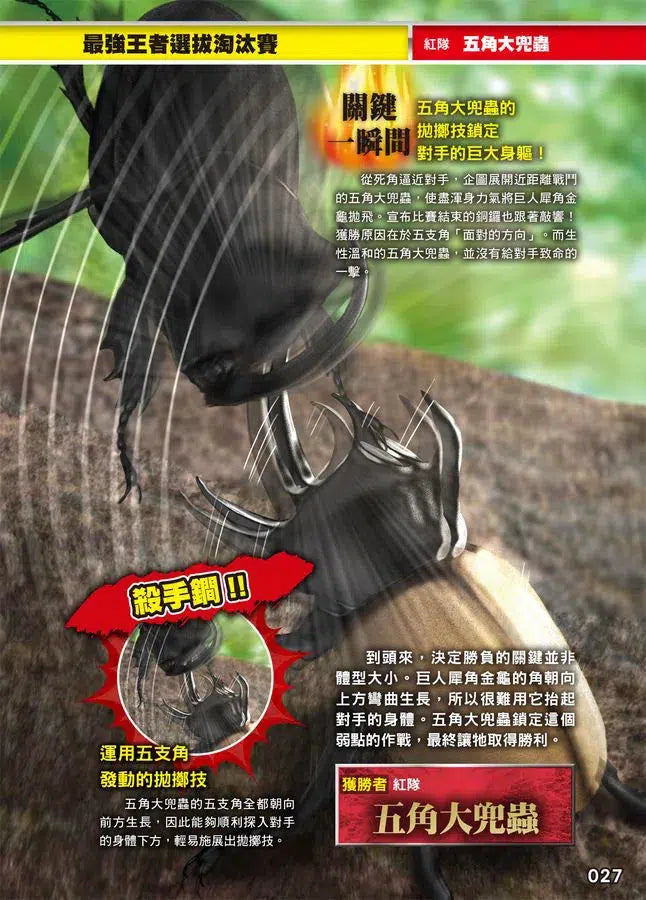 最強戰鬥 #02 鍬形蟲大王X獨角仙大王 超級大戰圖鑑 (小野展嗣)-非故事: 動物植物 Animal & Plant-買書書 BuyBookBook
