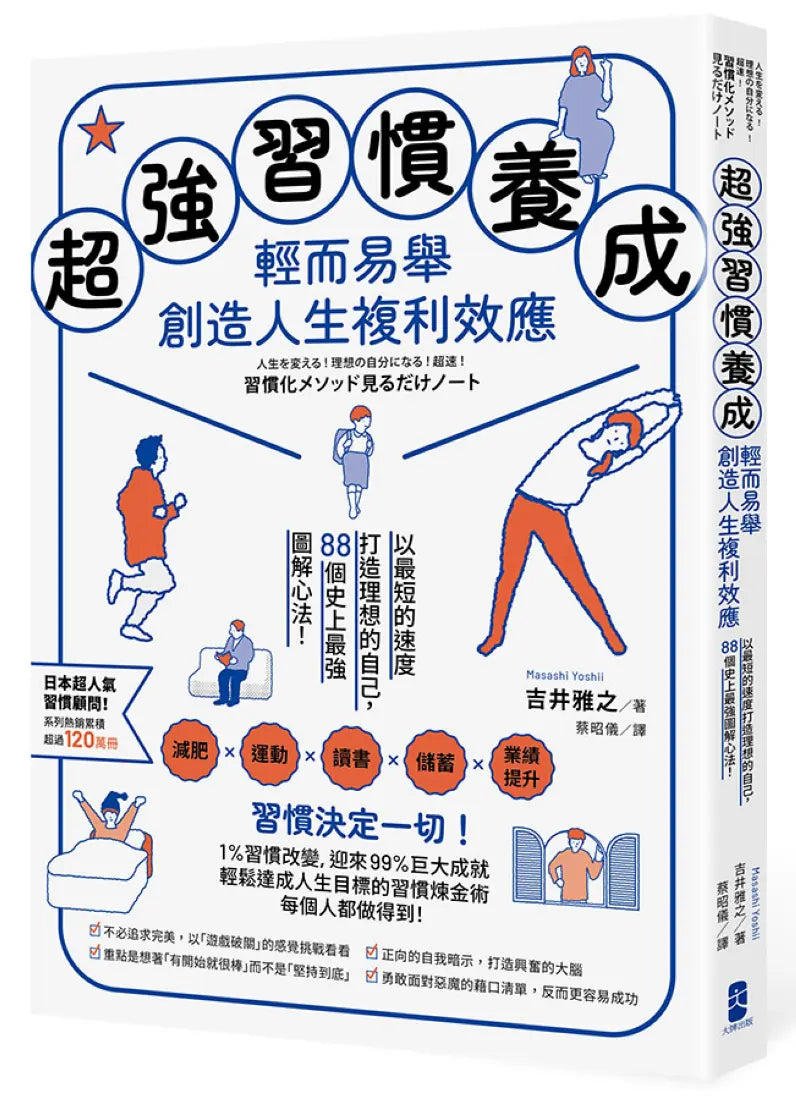 超強習慣養成，輕而易舉創造人生複利效應： 以最短的速度打造理想的自己，88個史上最強圖解心法！ 平裝書 Paperback